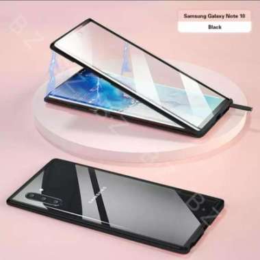 Case Magnet Samsung Note 10 Duoble Glass Depan Belakang Glass Ori