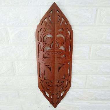 RodeanShop Talawang Tameng Asli Dayak Kalimantan Hiasan Dinding brown
