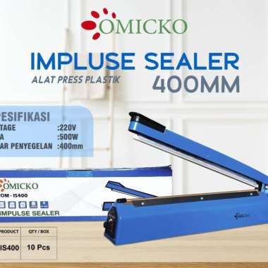 Omicko Impulse Sealer Plastik 40cm Mesin Press Plastik Pres Perekat