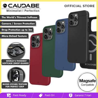 Caudabe Sheath Case iPhone 14 Pro Max / 14 Pro / 14 Plus / 14 - Magsafe Casing Original 14 Pro Max H