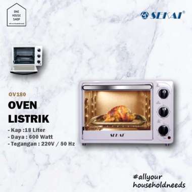 Electric Oven Hemat Listrik 18 Liter Low Watt 600 Watt Sekai OV-180