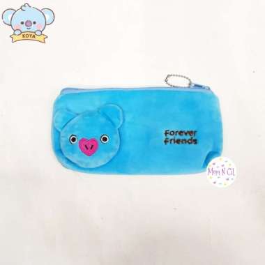 Tempat Pensil Organizer Korea Kpop Boneka Beludru Bt21 Bts Koya Chimmy Multicolor