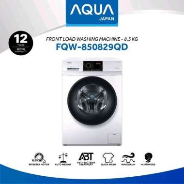 AQUA MESIN CUCI FRONT LOADING 8.5KG FQW-850829QD INVERTER