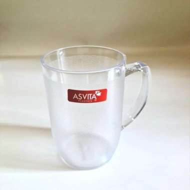 Gelas bir crystal acrylic gagang 400ml