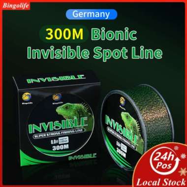 Bingolife Garis Pancing 300M Nilon Senar Titik Tak Terlihat Garis Fish ukuran 6.0#0.41mm29lb