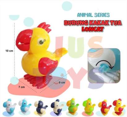 Terbaru Mainan Anak Putar Jalan Bentuk Burung Kakak Tua Loncat
