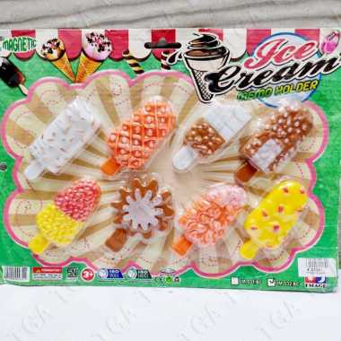 Manian Ice Cream Magnetic Memo Holder Tempelan Kulkas - Mainan es krim tempel kulkas - mainan ice cr