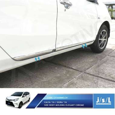 JSL Side Body Molding List Samping Mobil for Toyota Calya CHROME