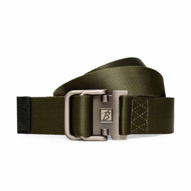 BREWYN JACKSON Double Metal Buckle Canvas Belt Ikat pinggang pria 120 cm Army Green