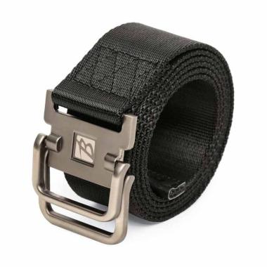 BREWYN JACKSON Double Metal Buckle Canvas Belt Ikat pinggang pria 120 cm BIG JACKSON BLACK 150CM
