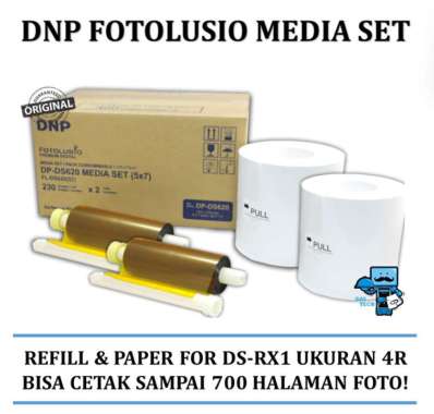 Refill DNP Fotolusio DS-RX1 Photobooth Printer - Media Set + Paper 4R