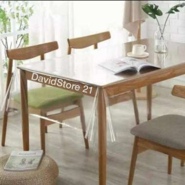Taplak Meja Makan/Plastik Mika Bening Ukuran 150 x 137cm