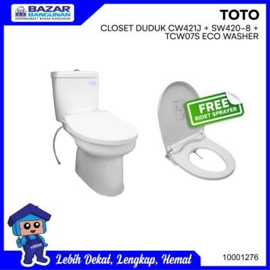 Toto - Closet Kloset Toilet Duduk Cw 421 Jp J Cw421J White Eco Washer JakartaDepokKarawang