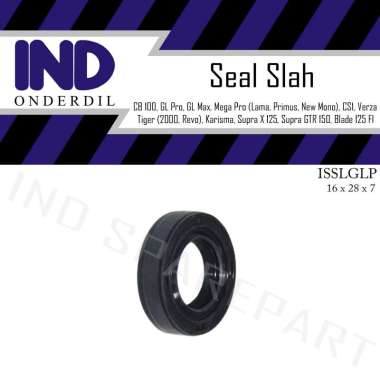 IND Onderdil Seal Selahan Motor for Karisma/ Kharisma 125 D-X [16x28x7] HItam