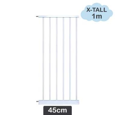 Skida EXT45H Baby Safe Extra Tall Safety Gate Extension Pagar Pengaman Bayi - White [45 cm] white