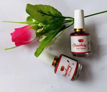 henna kuku/ nail henna strowbery/ pewarna kuku awet di pakai