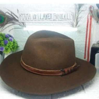 topi laken fedora panama original wol topi pria wanita import