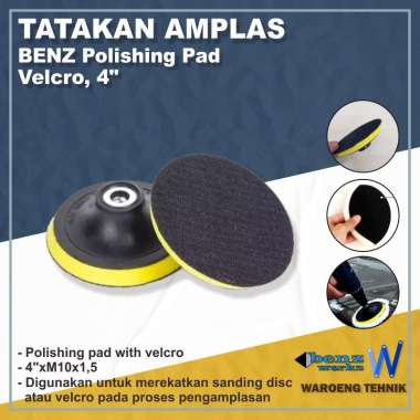 BENZ Velcro Rubber Pad Yellow 4" BE-RVP1001/ R