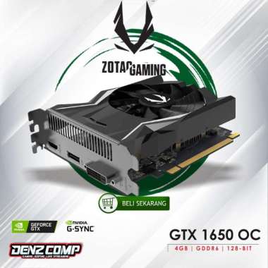 VGA ZOTAC GTX 1650 OC 4GB GDDR6 128-BIT | GTX1650 - SINGLE FAN