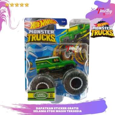 Hot Wheels Monster Trucks Land Rover 90 Defender Ninety Hijau