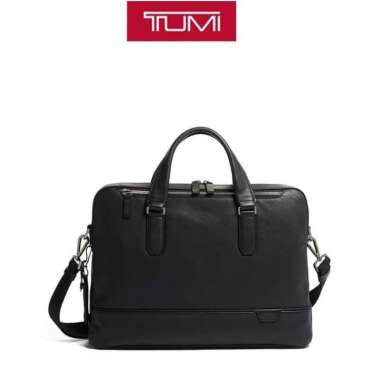 TUMI Harrison Barnes Brief Leather - Black BLACK