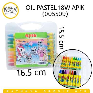 1 SET (18 WARNA) OIL PASTEL 18W APIK / CRAYON (005509)
