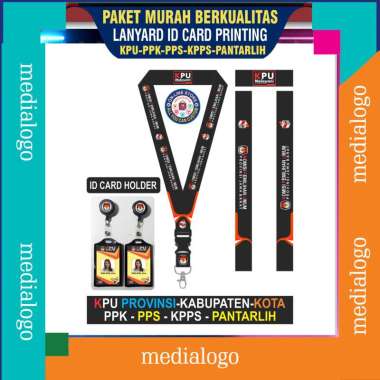 Custom Lanyard Printing +ID Card KPU-PPK-PPS ( Paket Termurah) Id Card Satu Sisi