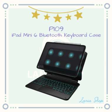 P109 - iPad Mini 6 Detachable Bluetooth Keyboard Case with Touchpad