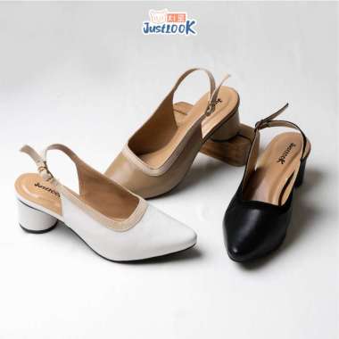 JustLook LK Karen Mules Heels Wanita 5cm - Sandal Heels 41 Mocca