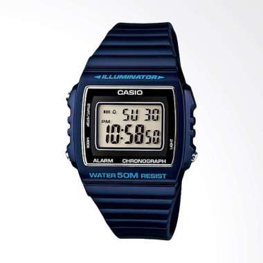 CASIO Standar W-215H-2AVDF Alarm Chrono WR 50M Jam Tangan Wanita