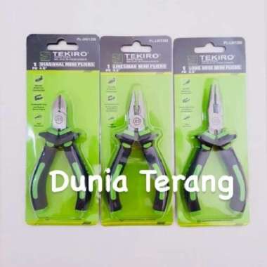 PAKET 3PCS Tang Mini 4.5'' KOMBINASI LANCIP POTONG Ggg Karet - TEKIRO