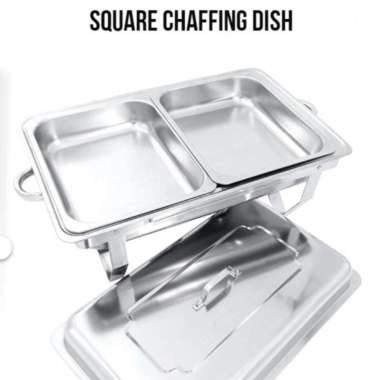 TOP CHAFING DISH WADAH SAJI BUFFET PRASMANAN STAINLESS 2 SEKAT TEBAL MURAH!