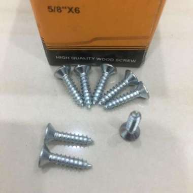 skrup kayu 5/8Ã—6 sekrup cacing wood screw sekerup