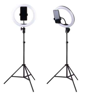 Ring Light 26cm Tripod 2m / Lampu Makeup / Lampu Selfie / Lampu Vlog Multicolor