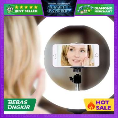 Lampu LED Beauty Ring Light 65W 336 LED Lighting Studio + Tripod Multicolor
