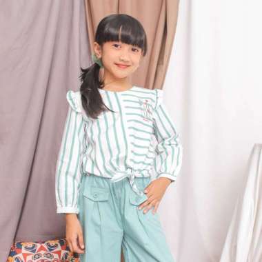 Blouse/ Blus anak perempuan Hijau/ Rodeo Junior Girl Nature Vibe 4-5 tahun
