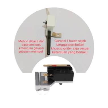 Igniter + flame sensor untuk dryer speed queen unimac ipso huebsch