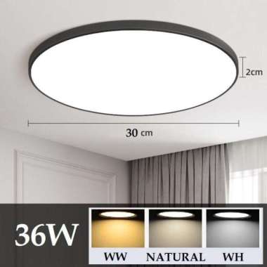 Lampu Plafon Led Panel 24W 36W 50W Lampu Plafon Bulat Outbow 3 Cahaya 36W