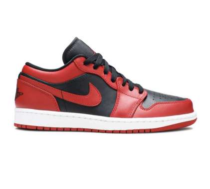 NIKE Air Jordan 1 Low Reverse Bred (GS) 6.5Y Merah