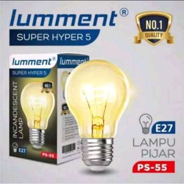 Lampu bholam pijar LUMMENT super hyper 5 5 WATT E27 / Lampu bholam pijar 5W E27 cahaya kuning