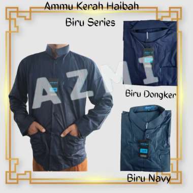 Promo Baju Koko Ammu Dewasa Original Biru Series biru dongker biru navy biru toska Termurah!!! biru