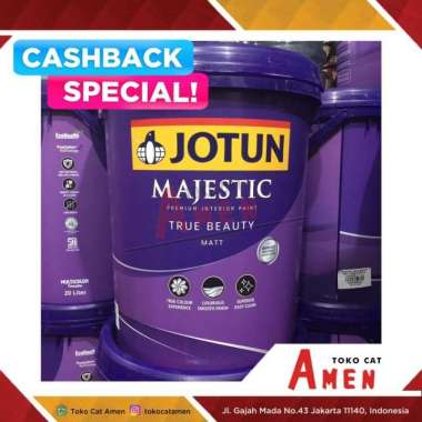 JOTUN MAJESTIC TRUE BEAUTY MATT 20LT - PLATINUM/ CAT TEMBOK