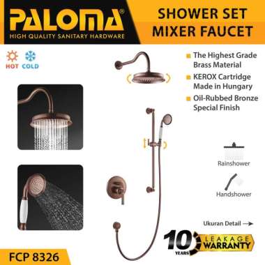 PALOMA FCP 8326 Keran Mixer Shower Tanam Set Dinding Tembok Kran Air