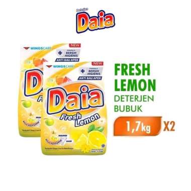 Promo Harga Daia Deterjen Bubuk Ekstrak Lemon 1700 gr - Blibli