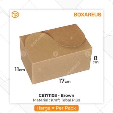 CB171108 | cake box. packaging. snack box. kotak kue. Cokelat