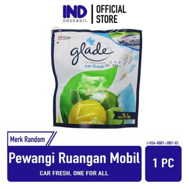 Pewangi Ruangan Mobil Glade One For All Car Fresh Citruss Lemon Sweet Apple Berries Flower Lemon Squ