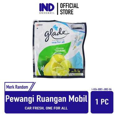 Pewangi Ruangan Mobil Glade One For All Car Fresh Citruss Lemon Sweet Apple Berries Flower Lemon Squ