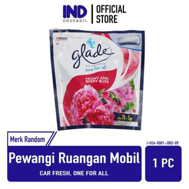 Pewangi Ruangan Mobil Glade One For All Car Fresh Citruss Lemon Sweet Apple Berries Flower Lemon Squ