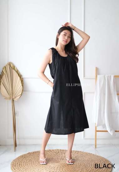 ELLIPSESINC Manila Dress / Dress Casual Wanita XL BLACK