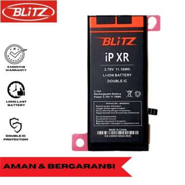 BLiTZ Baterai iPhone XR Double Power Batre Batrai Original